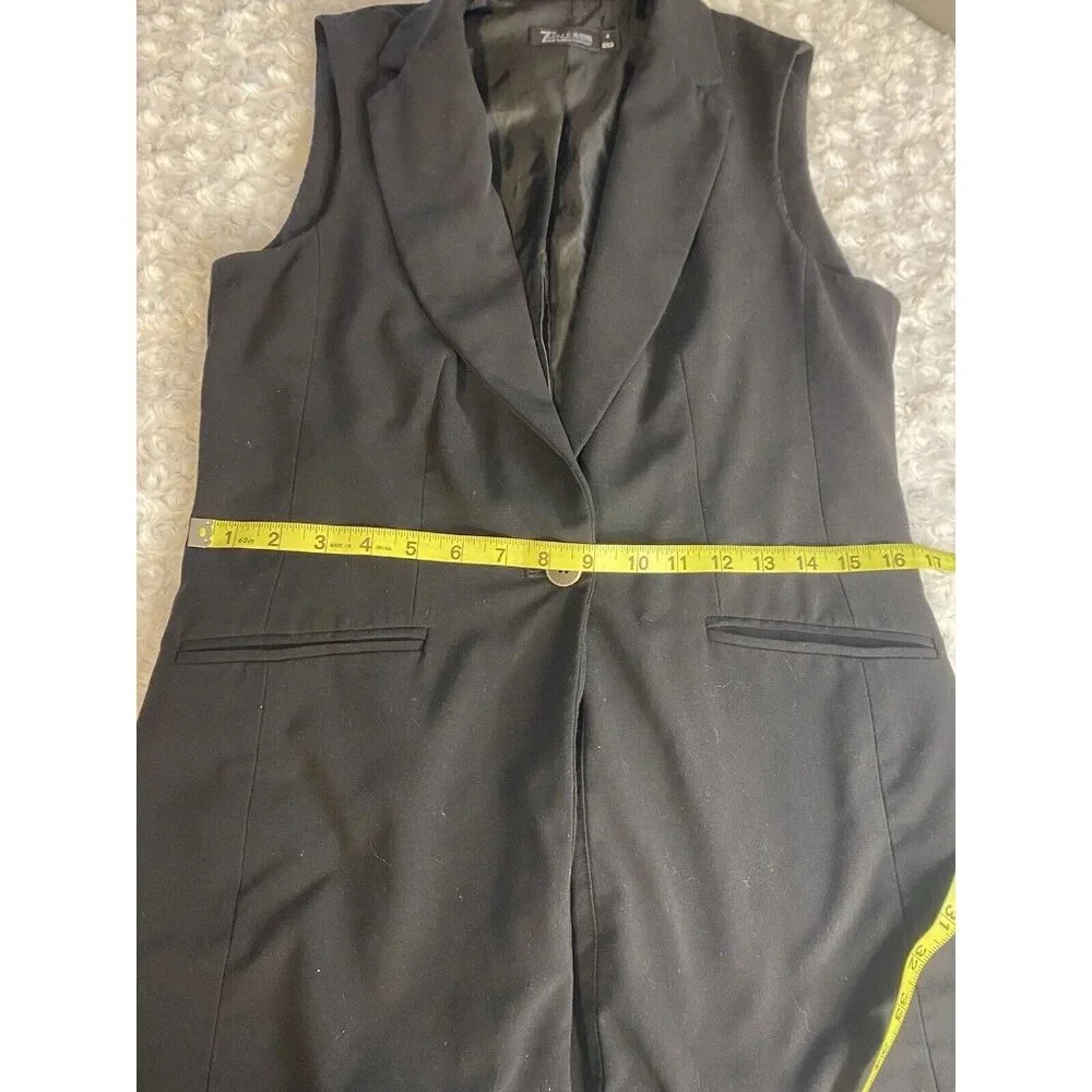 7th Avenue Suiting collection NY & Co Size 6 Sleeveless Black Vest - Picture 9 of 10